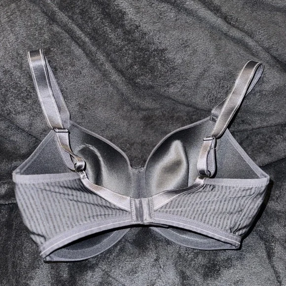 Freya Gray Striped Underwire Bra - Picture 5 of 11